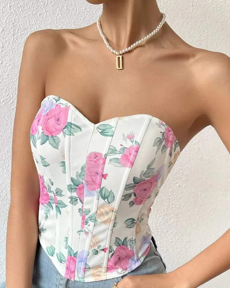 Floral Corset Top
