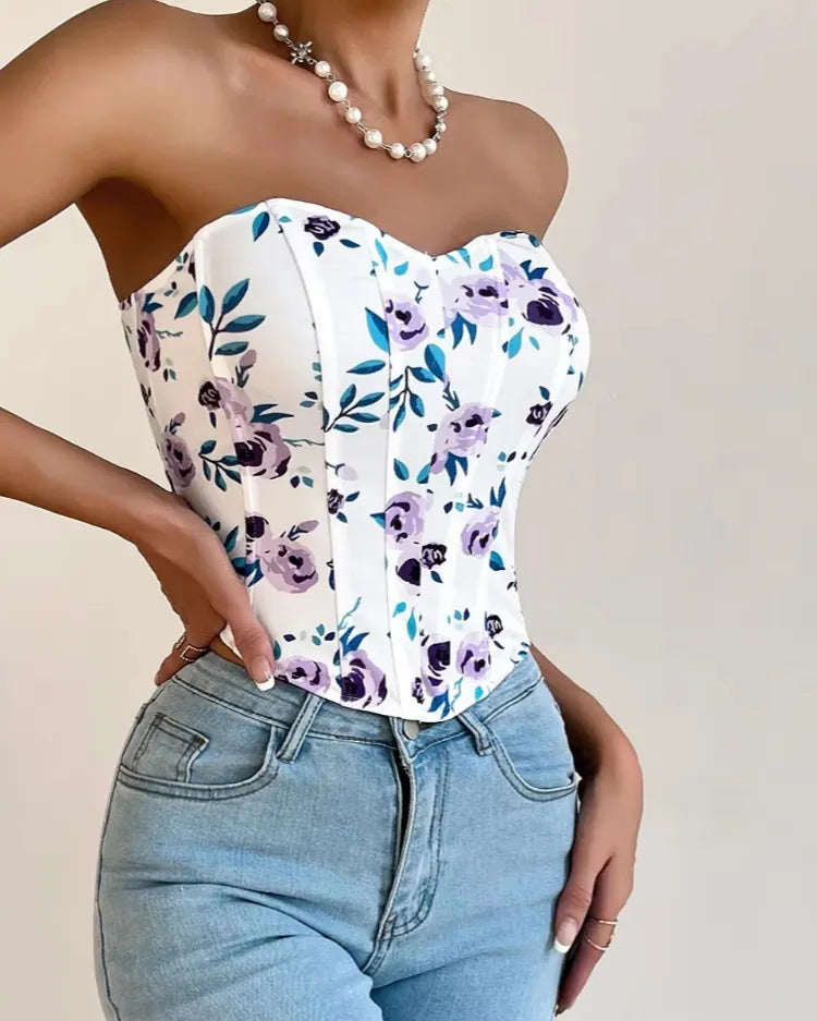 Floral Corset Top