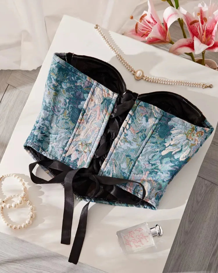 Floral Jacquard Corset