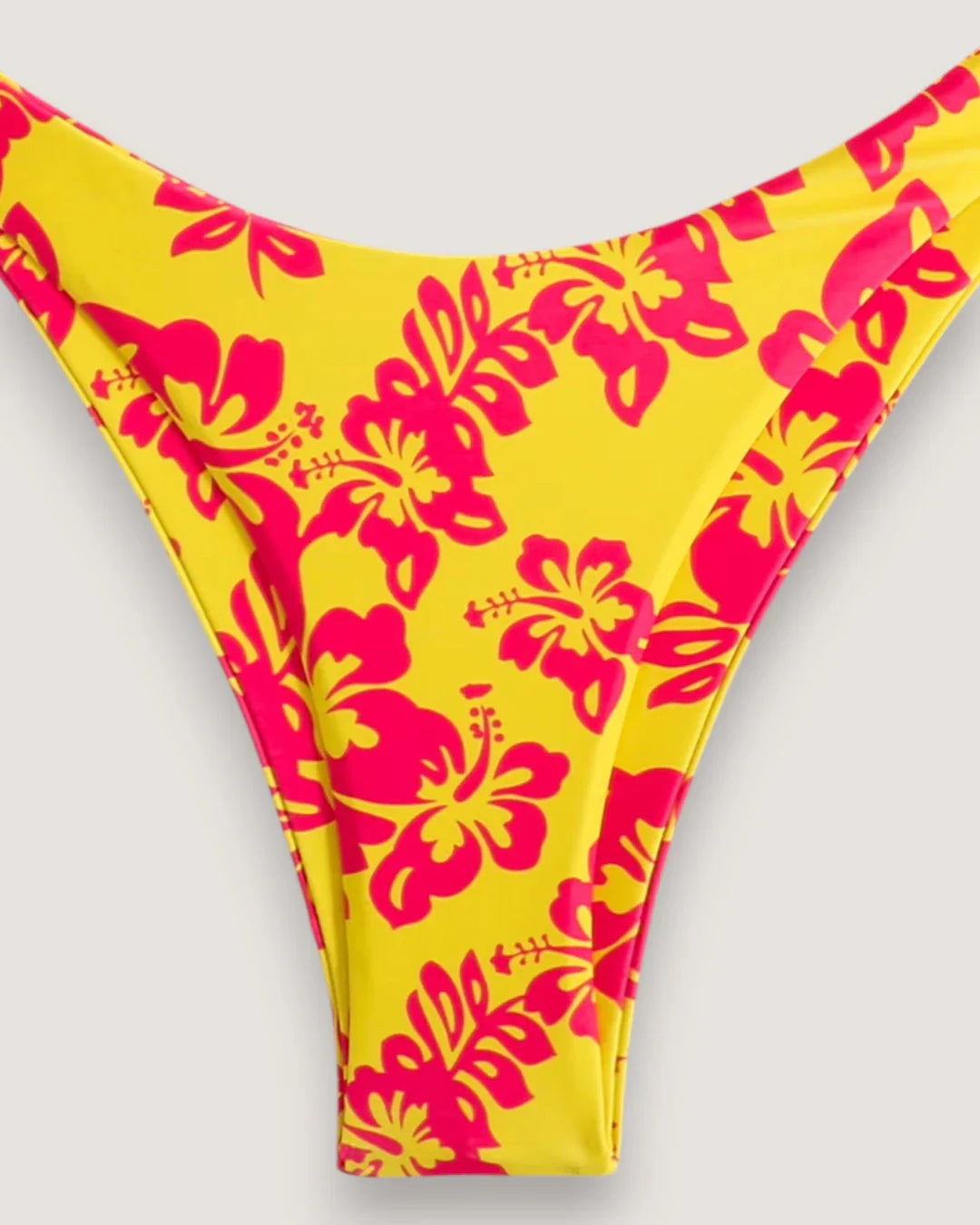 Floral Lace-Up Bikini Set