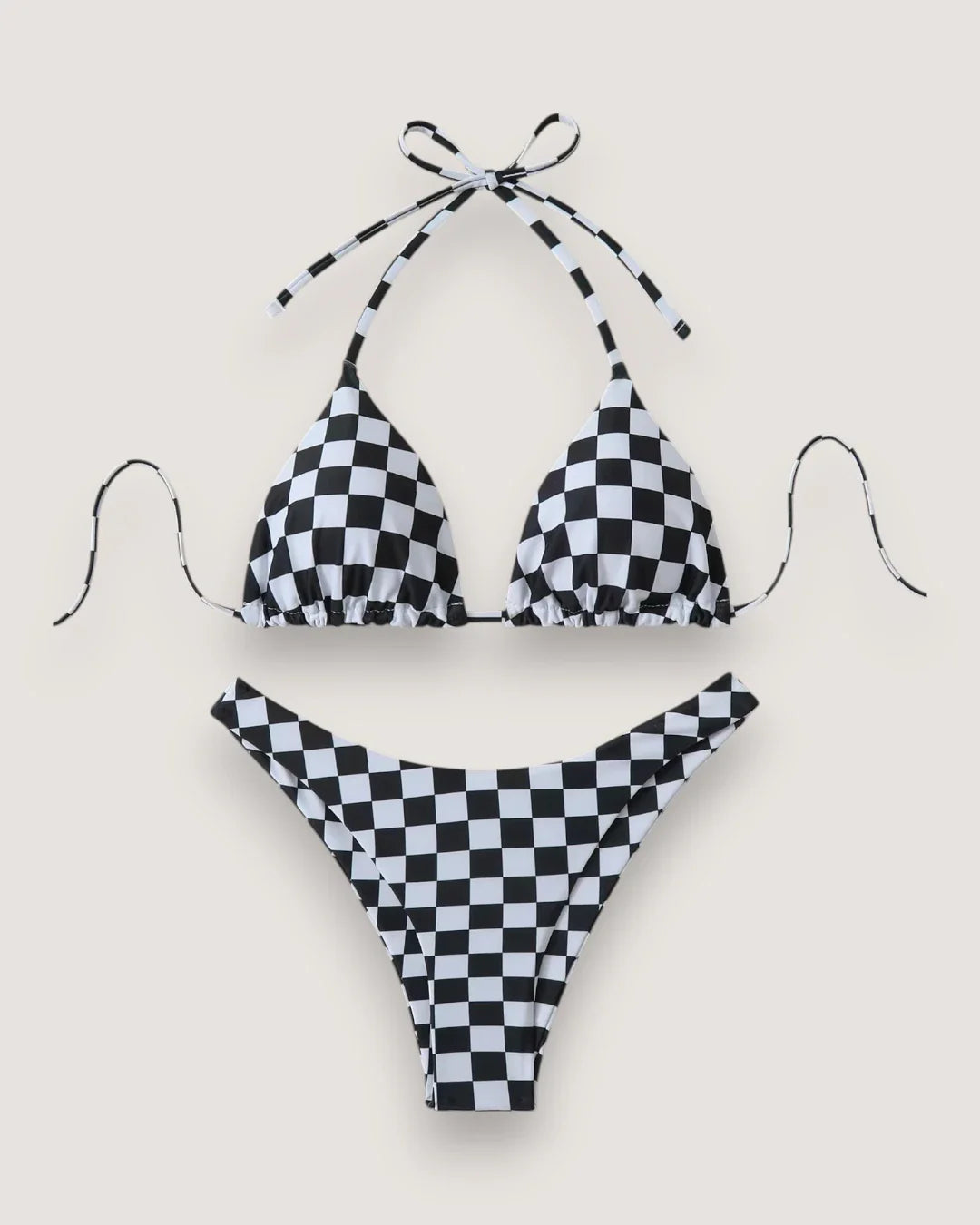 Floral Lace-Up Bikini Set - Voldara