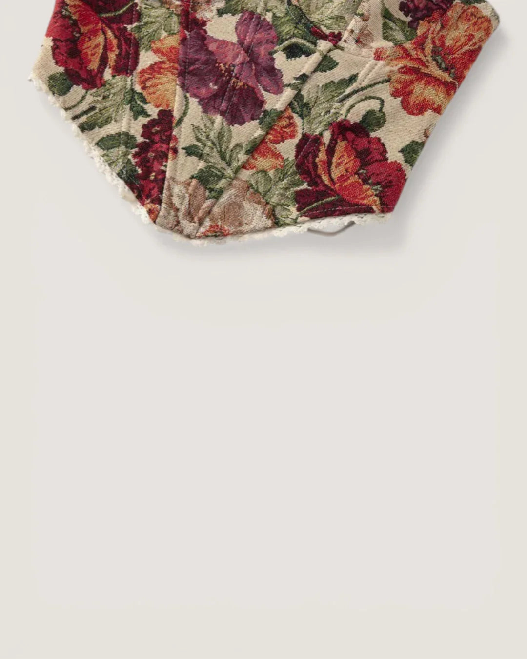 Floral Strapless Bustier Top