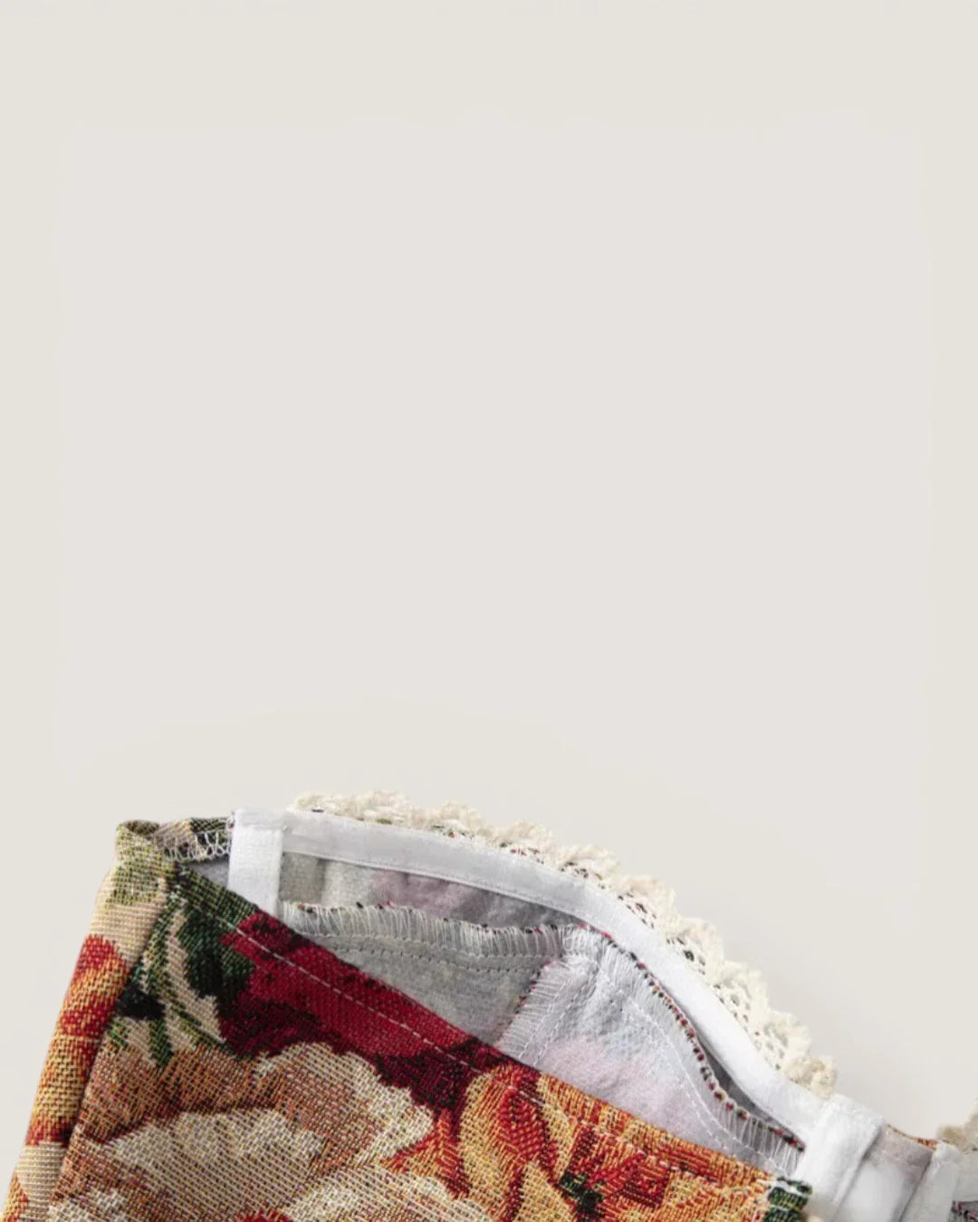 Floral Strapless Bustier Top