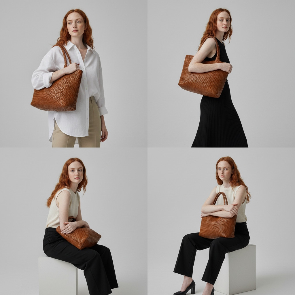 Lana - Handwoven Leather Tote