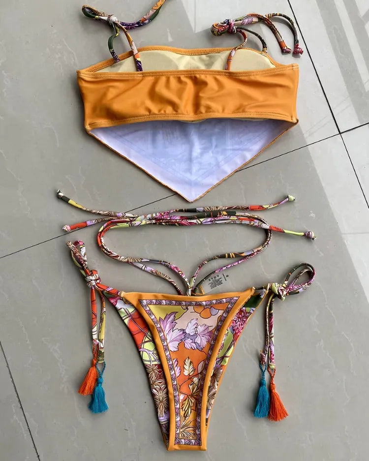High-Cut Crop Top Bikini