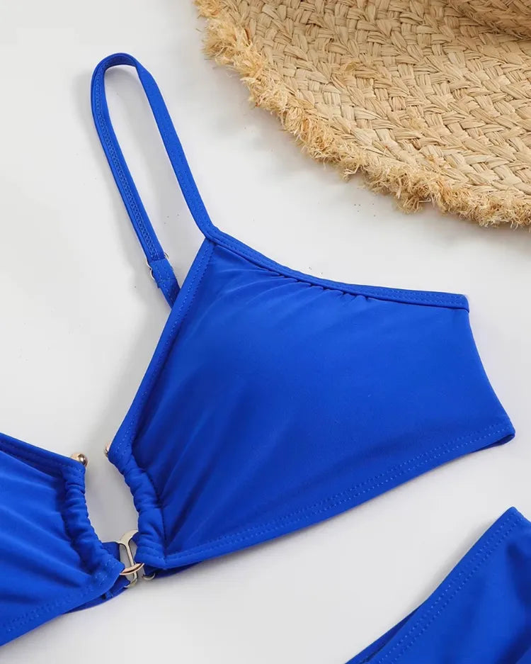 Regular-Waisted Padded Bikini Set