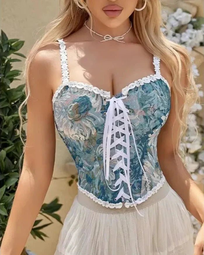 Jacquard Corset Top