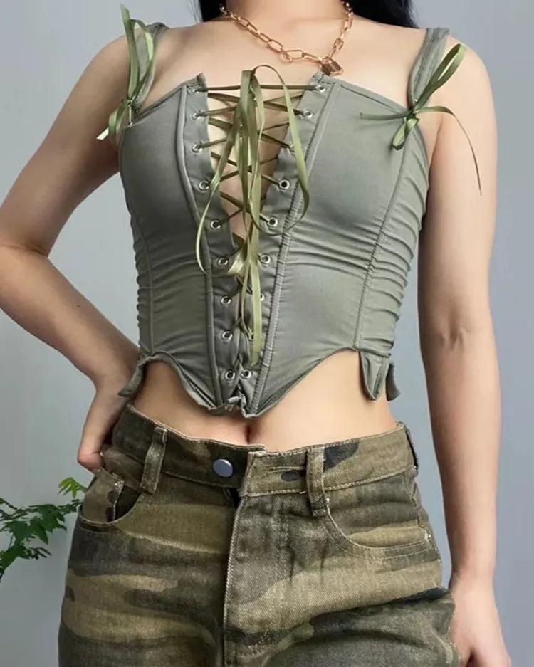 Lace-Up Corset Top