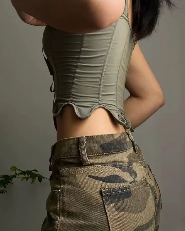 Lace-Up Corset Top