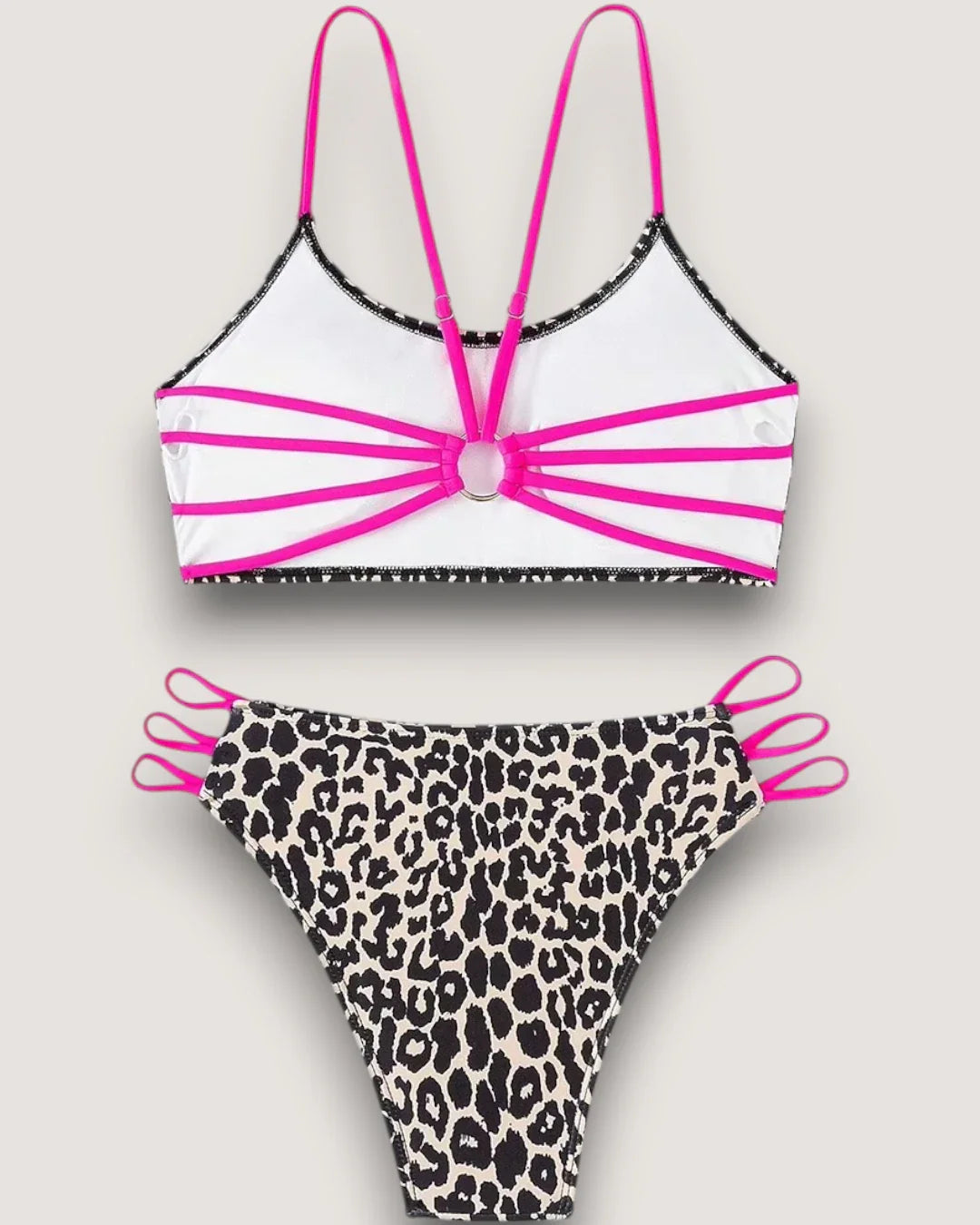 Leopard High-Waist Bikini Set