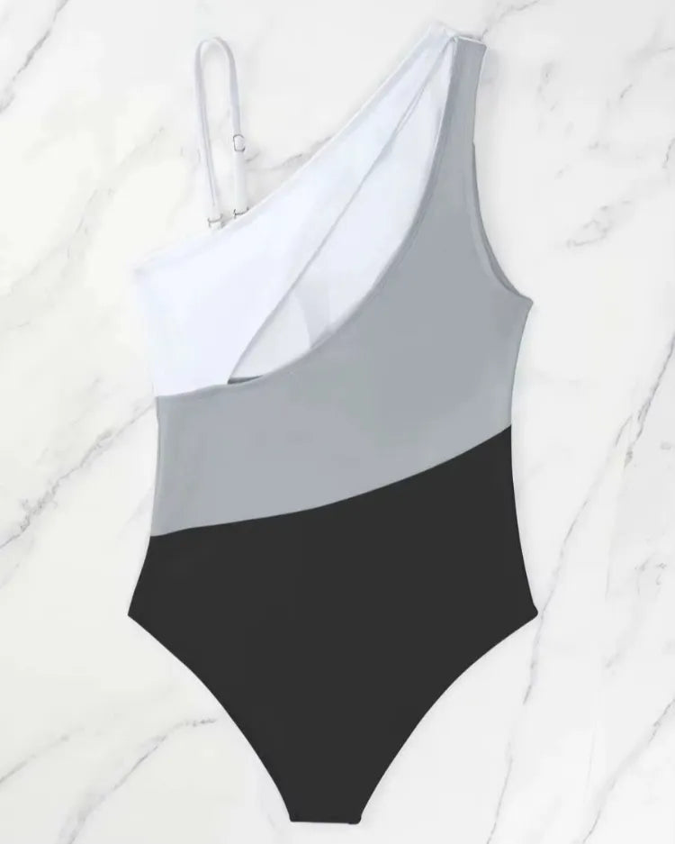 One-Shoulder Cutout Swimsuit