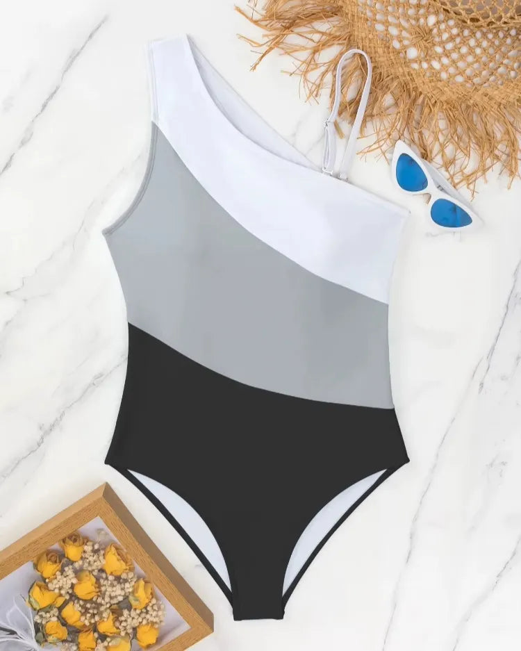 One-Shoulder Cutout Swimsuit