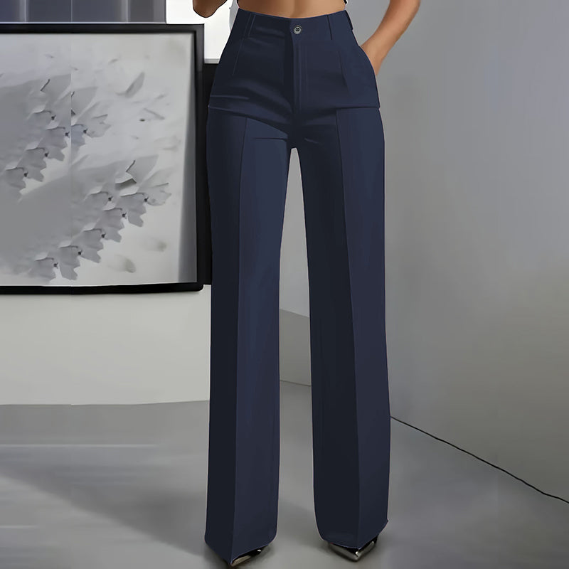 Elara - High-Waisted Wide-Leg Suit Trousers
