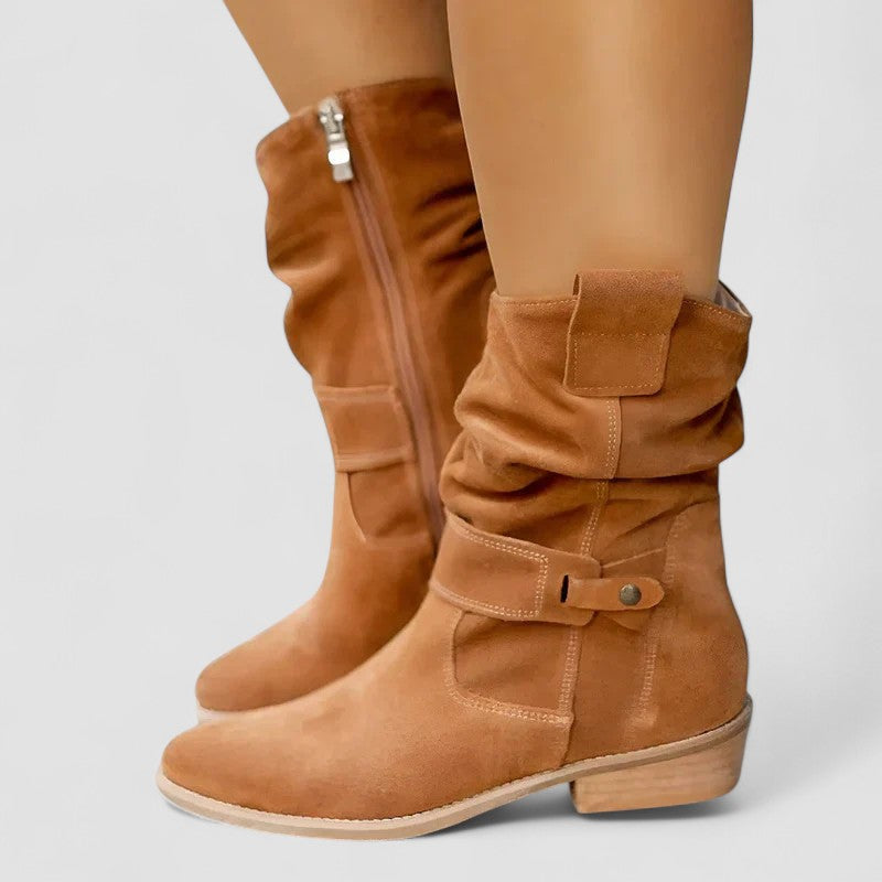 Delphine - Suede Orthopedic Ankle Boots