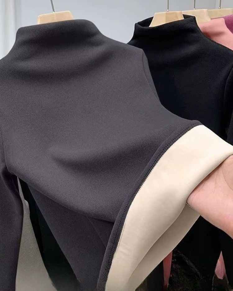 Plush Mock Neck Thermal Top