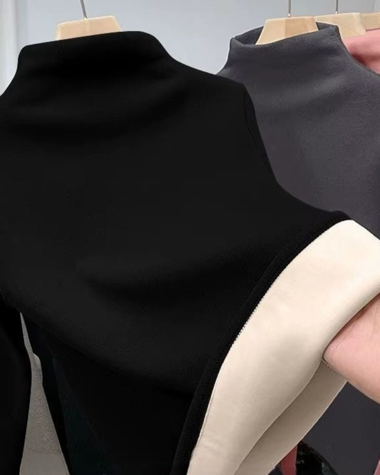 Plush Mock Neck Thermal Top