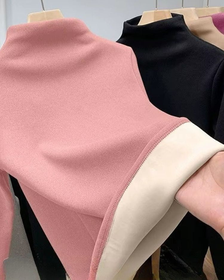 Plush Mock Neck Thermal Top