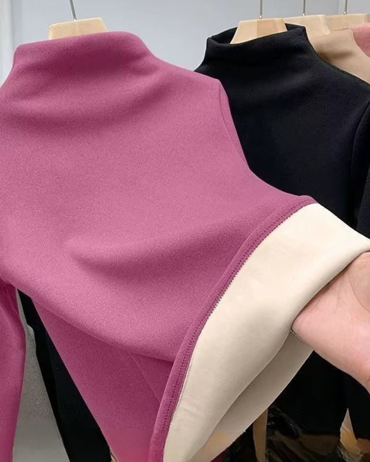 Plush Mock Neck Thermal Top