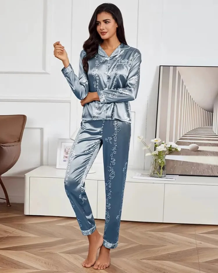 Printed Long-Sleeve Pyjama Set