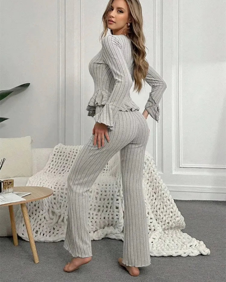 Ribbed Knit Pyjama Set