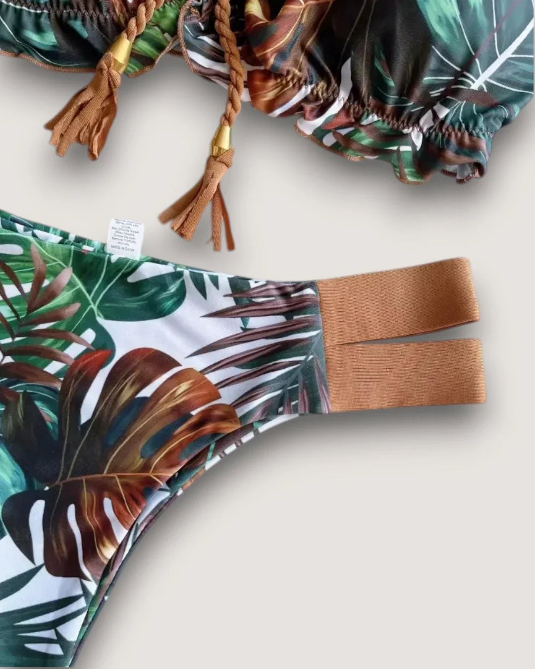Ribbed Ruffle Bikini Set