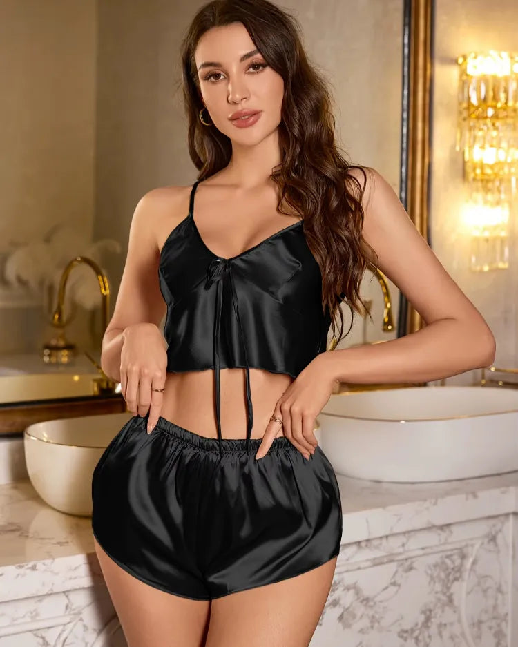 Satin Camisole and Shorts