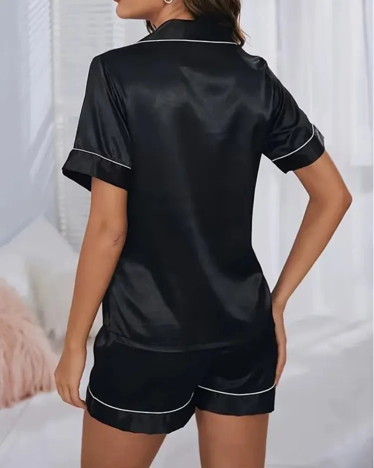 Satin Pyjama Shorts Set
