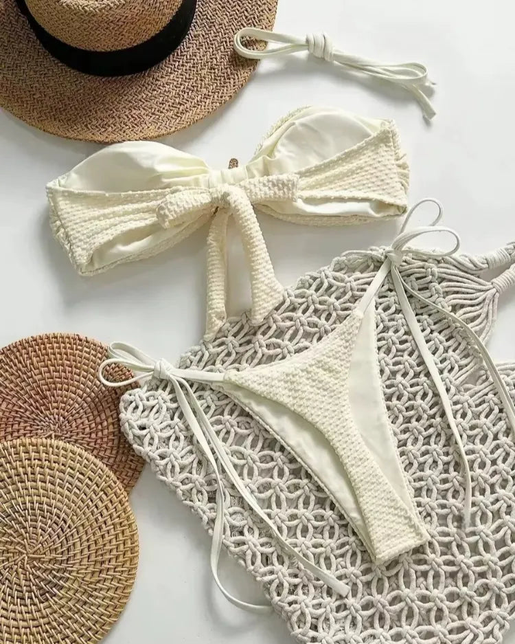 Solid Tie-Side Bikini Set