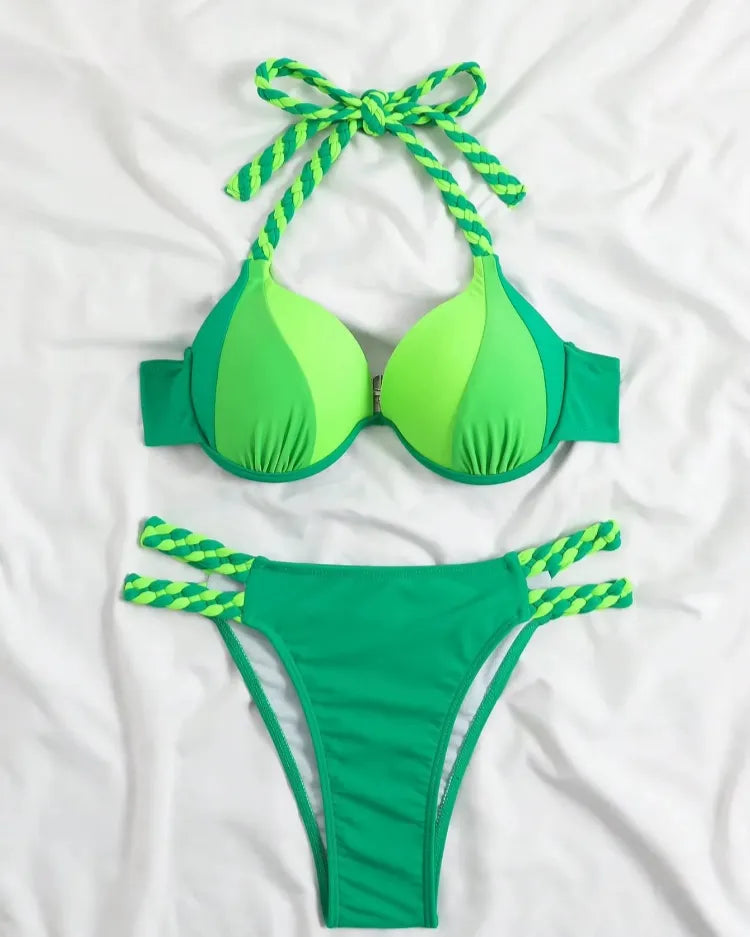 Solid Underwired Bikini Set