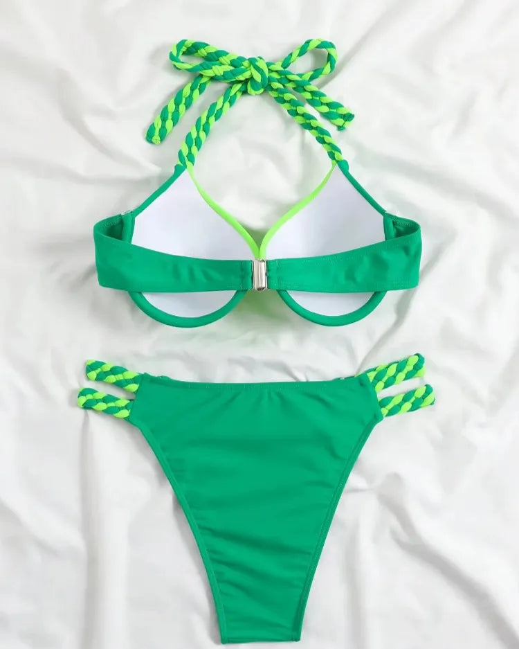 Solid Underwired Bikini Set