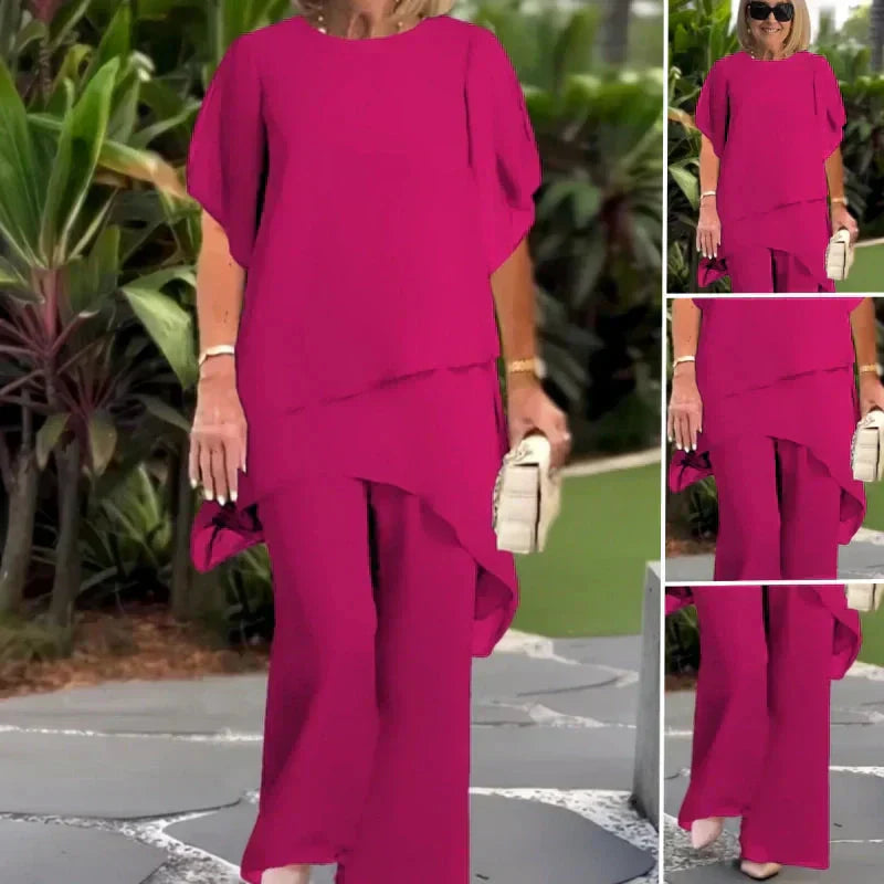 Noretta - Draped Wide-Leg Trouser Set