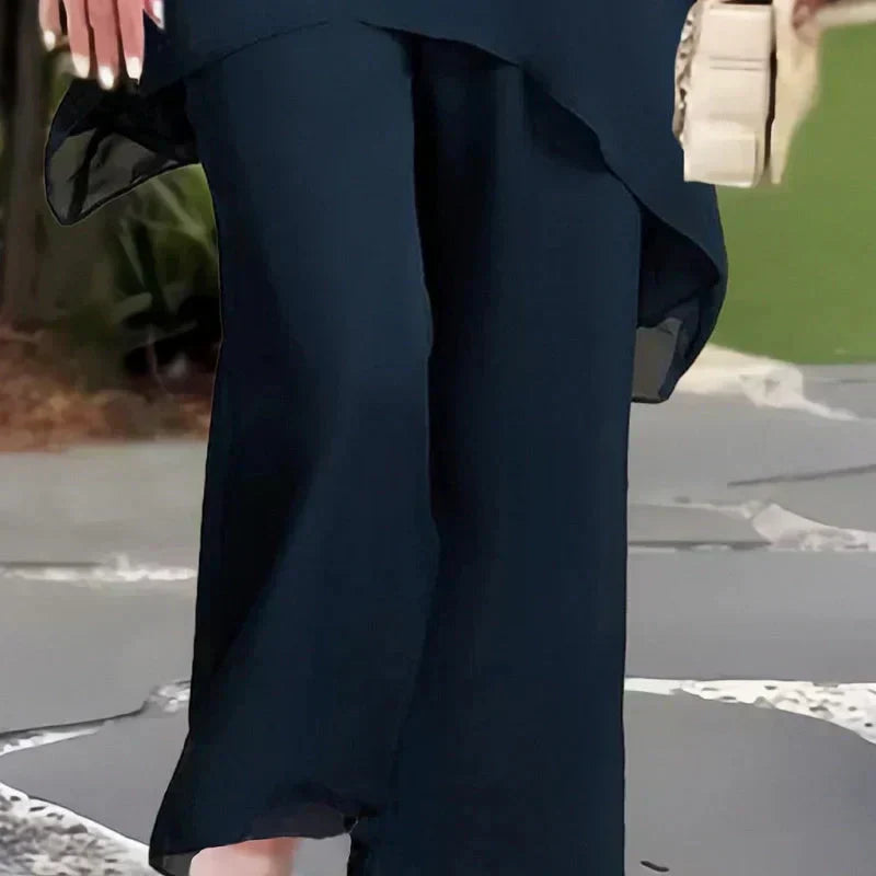 Noretta - Draped Wide-Leg Trouser Set
