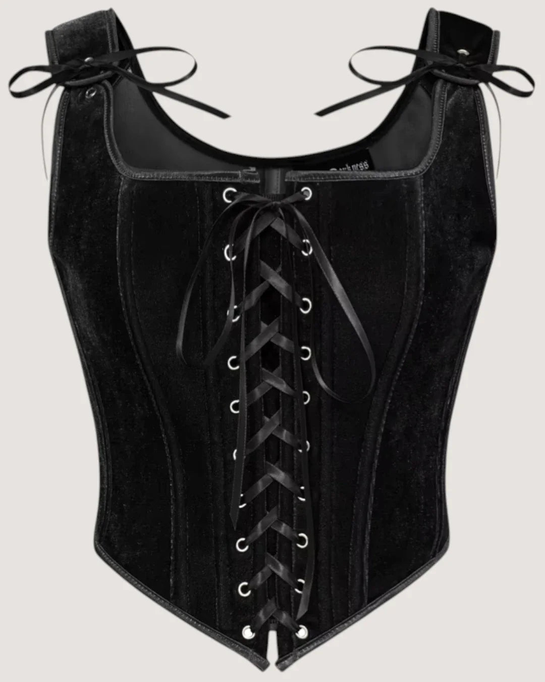 Square Neck Velvet Corset Top