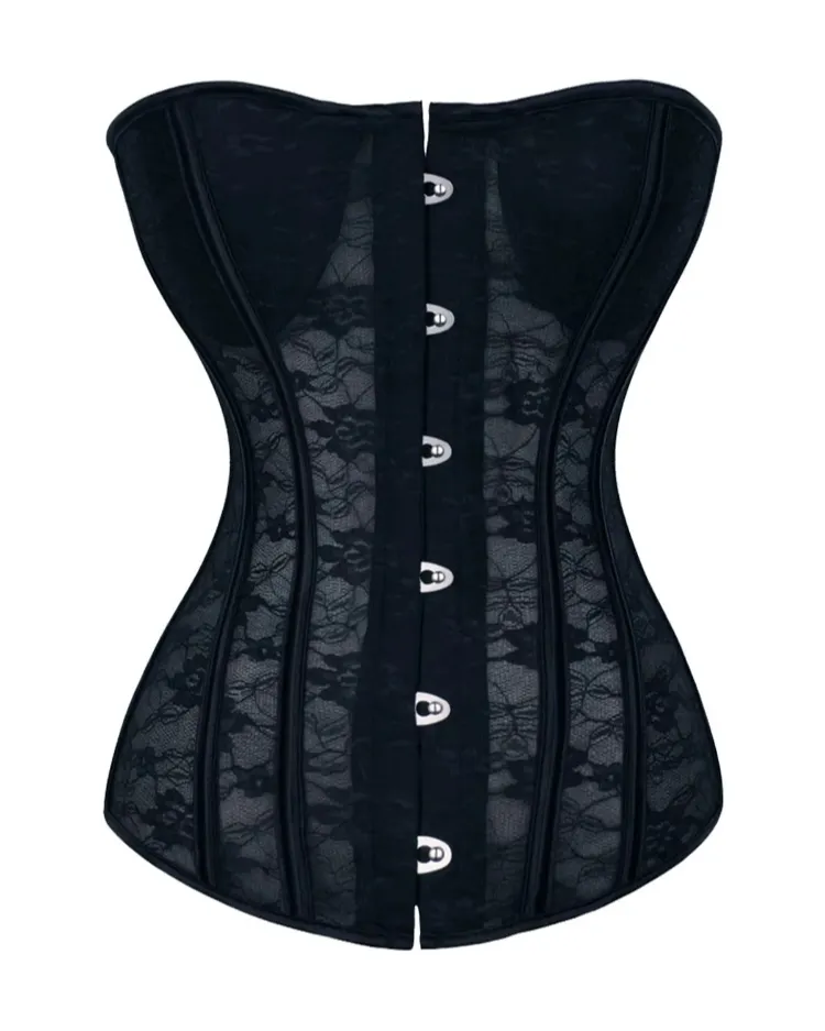 Strapless Lace Mesh Corset