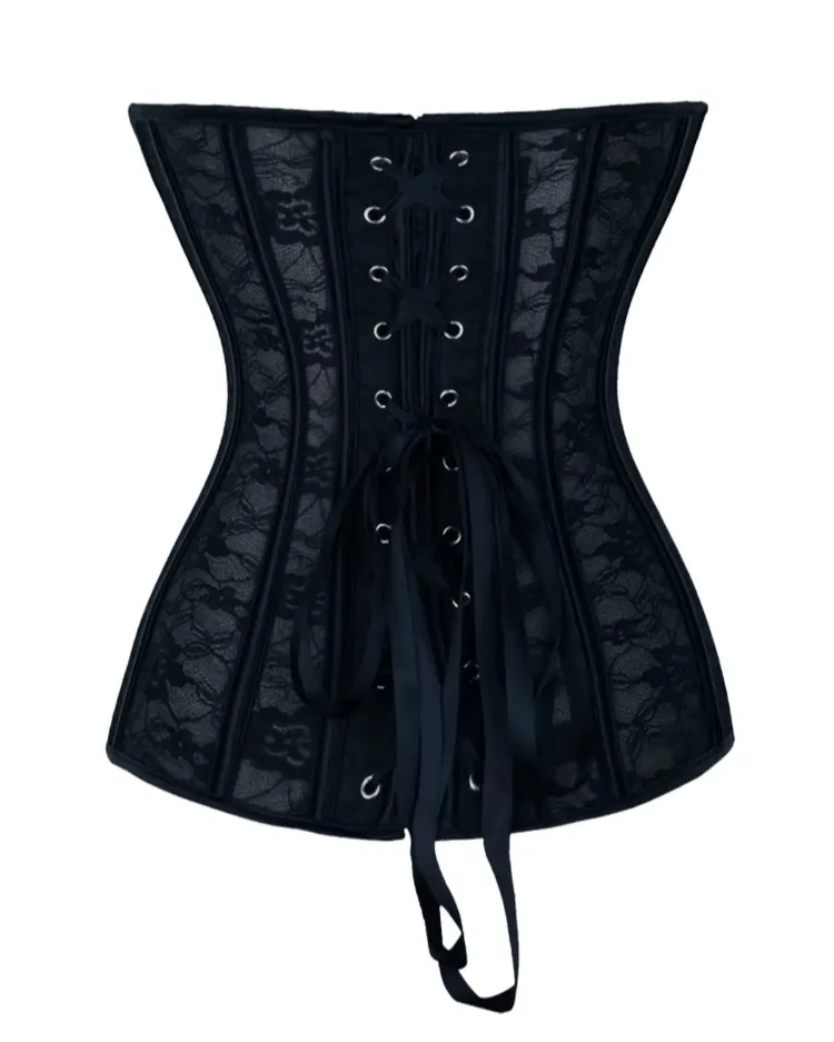 Strapless Lace Mesh Corset
