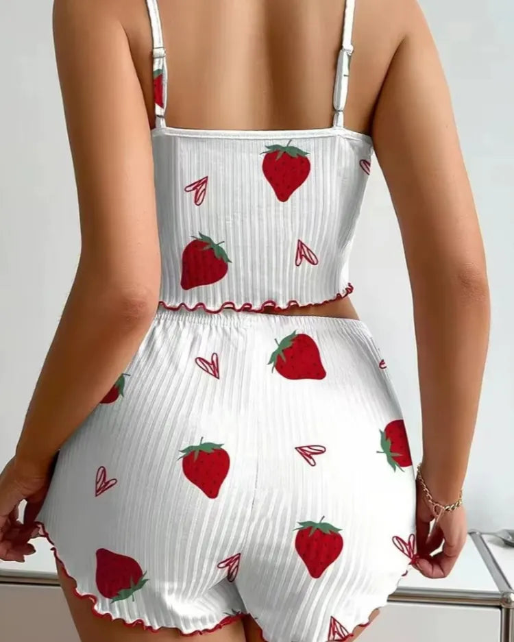 Strawberry Silky Pyjama Set