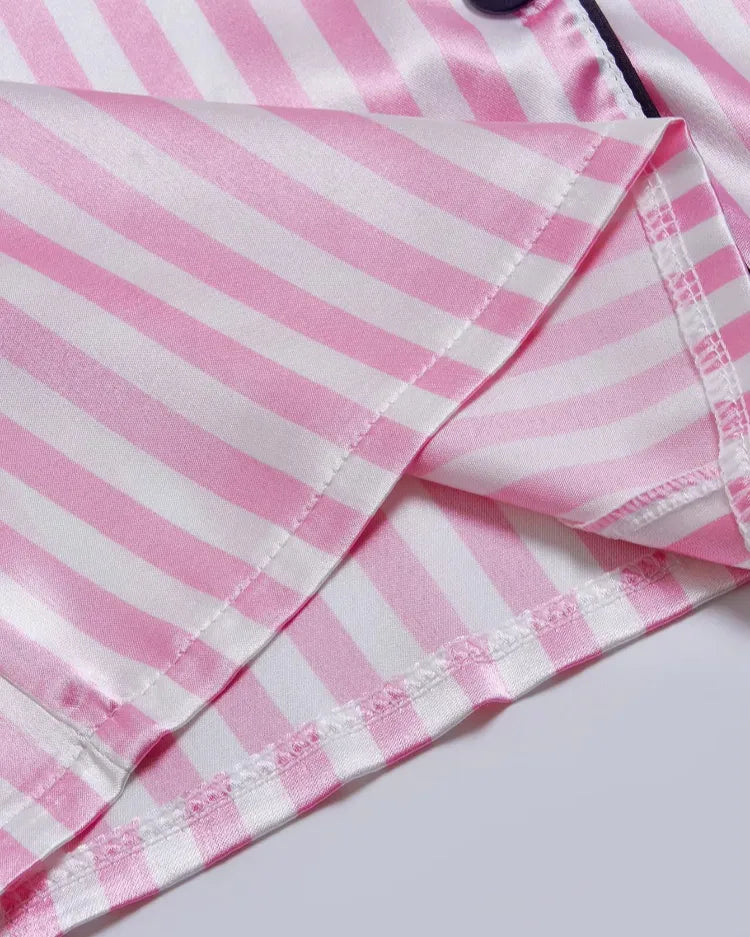 Striped Satin Short Pyjamas