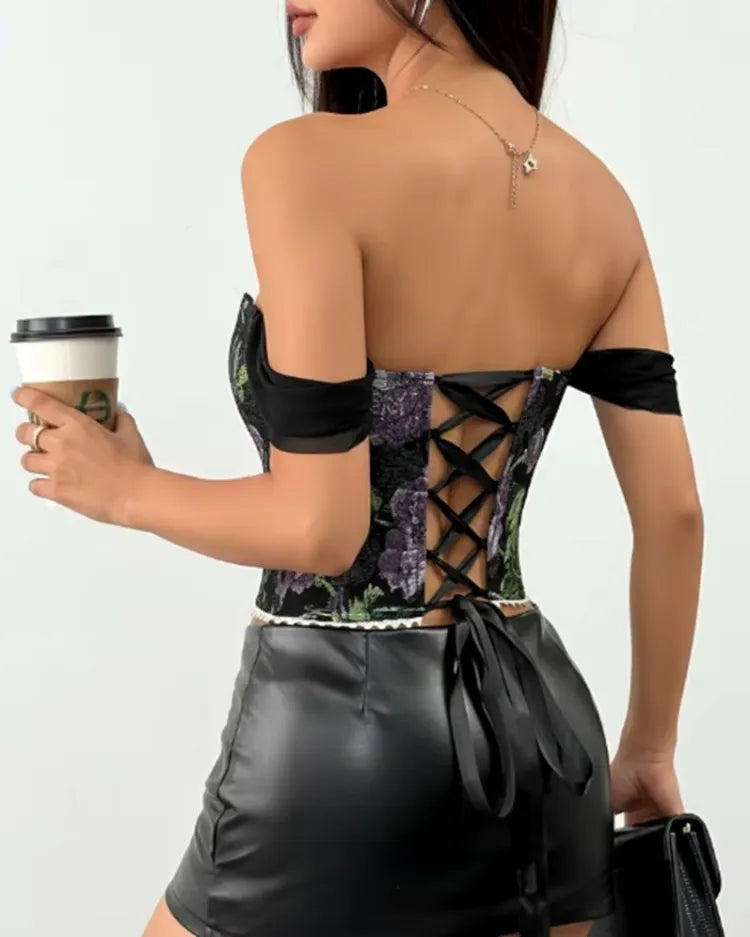 Structured Jacquard Corset
