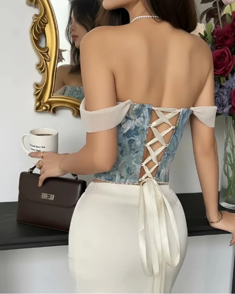 Structured Jacquard Corset