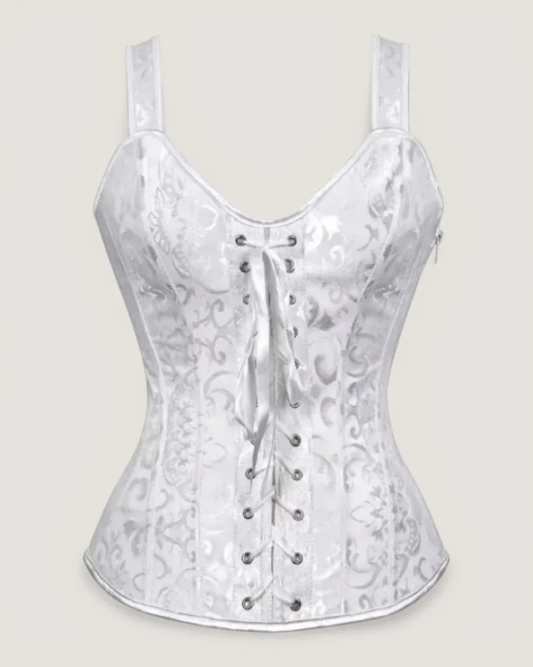 Structured Jacquard Corset Top - Voldara