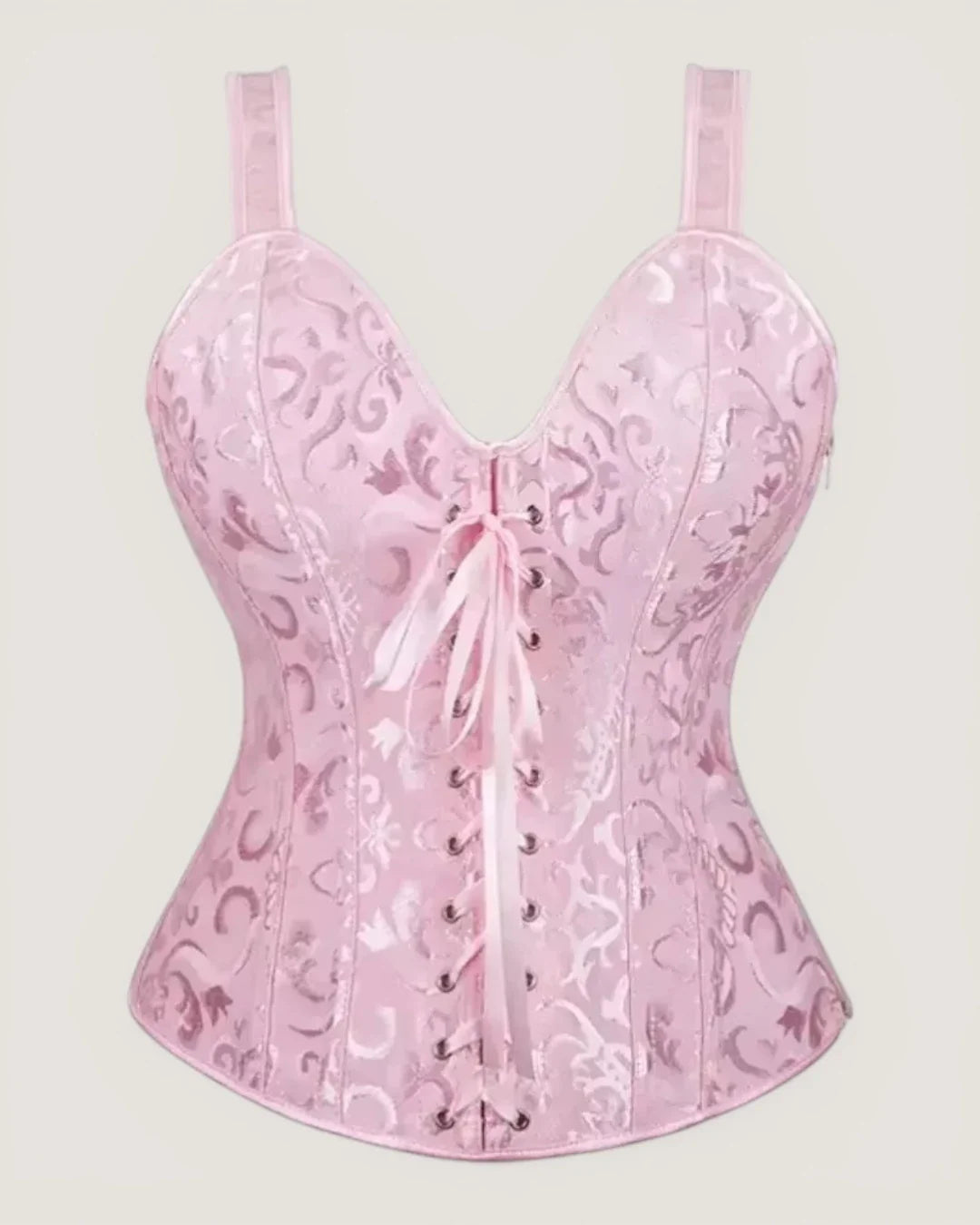 Structured Jacquard Corset Top - Voldara