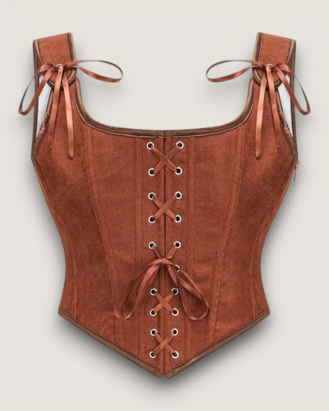 Structured Lace-Up Corset Top
