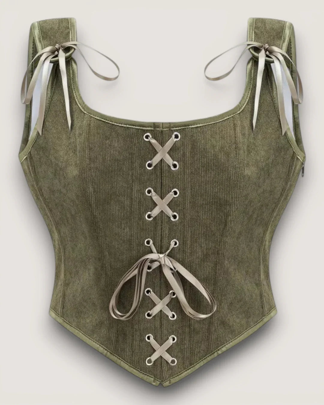 Structured Lace-Up Corset Top