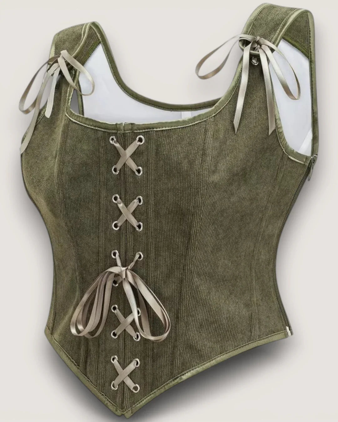 Structured Lace-Up Corset Top