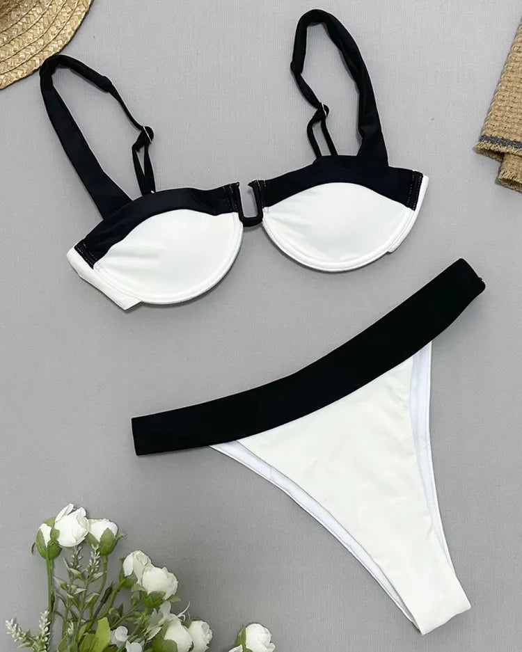 U-Bar Colorblock Bikini Set